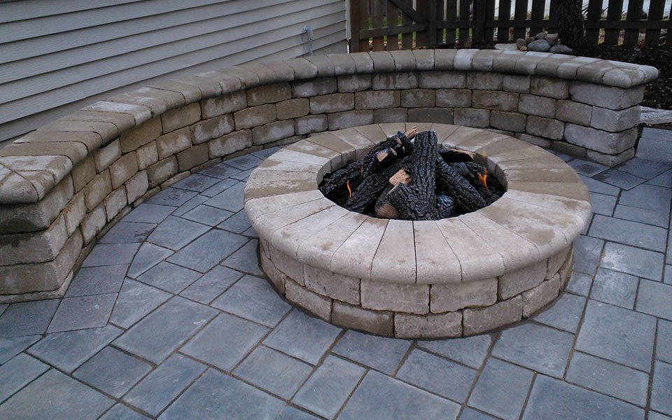 Natural Stone, Hardscaping Project, Firepit - Landscaping